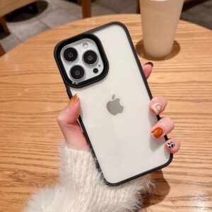 Metal ring Transparent Back Case Cover for IPhone